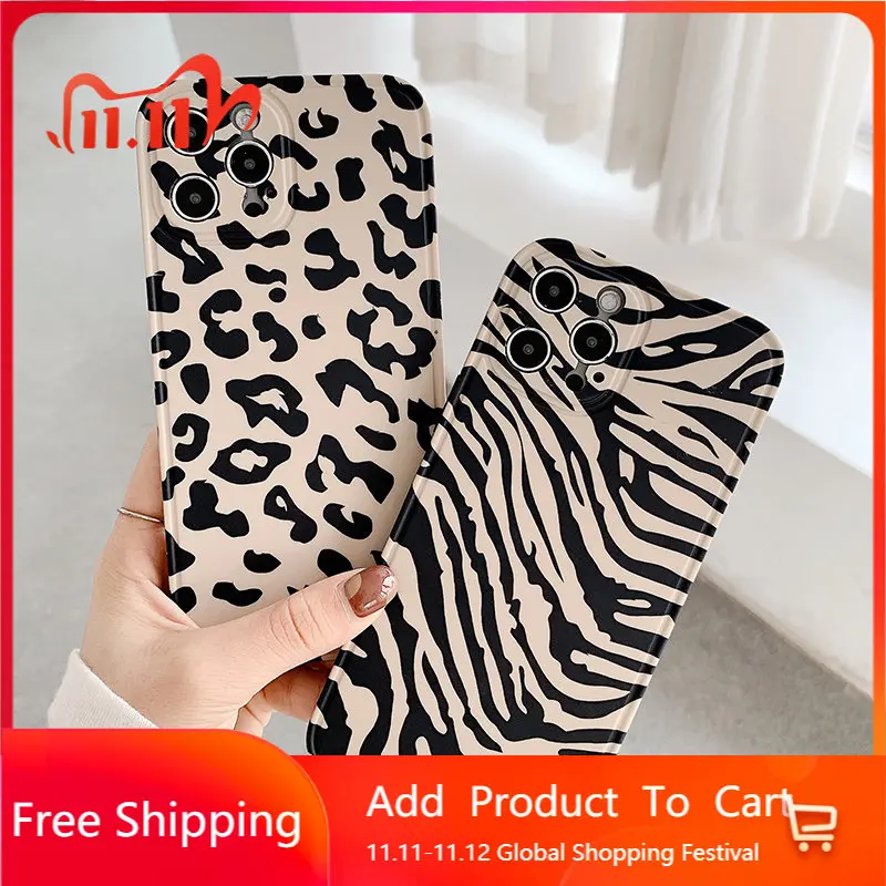 Leopard Print Phone Case For iPhone 12 11 Pro Max 13 XR X XS Max 7 8