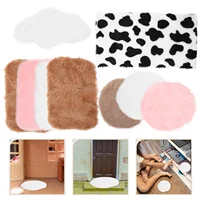 9 Pcs Area Rugs Mini Small House Carpet Micro Landscape Models Round Decoration Adornments Miniature Child 1