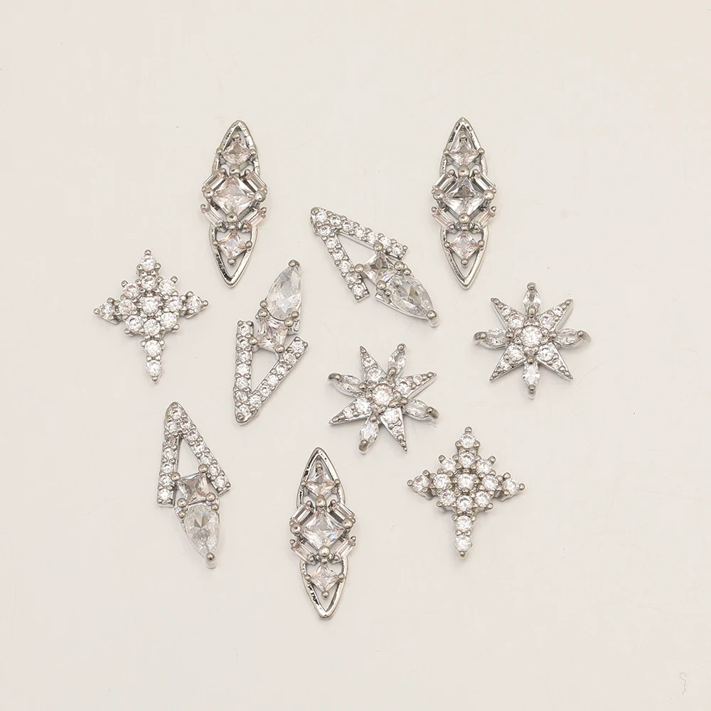 Cordial Design 50Pcs Jewelry Accessories/Genuine Gold Plating/DIY Making/Fingernail Findings/Cubic Zirconia Charms/Decoration - cordial