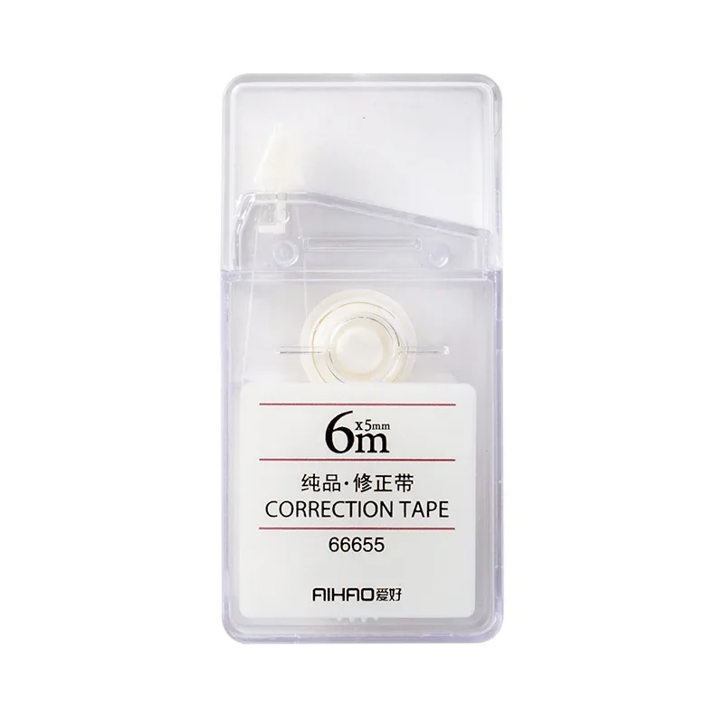 Correction Tape 6m Portable Korean Stationery Transparent White Out Corrector 1Pc
