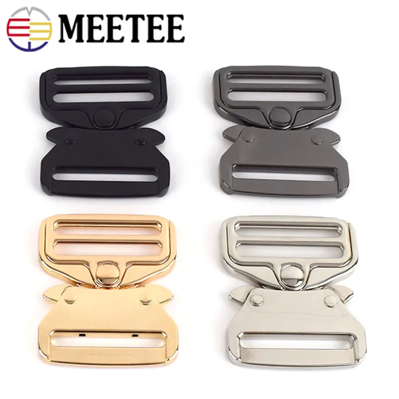 Meetee 2/5pcs 38mm Metal Bags Quick Release Buckles Strap Connector