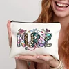 Leopard Nurse Print Cosmetic Bag Organizer Sundries Zipper Makeup Bags Storage Pouch Office Supplies Stationery Pencil Case Gift 1