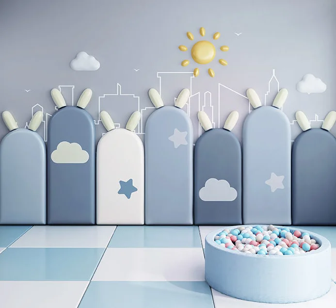 

New Cartoon wall sticker anti -collision wall self -stick soft bag Headboard