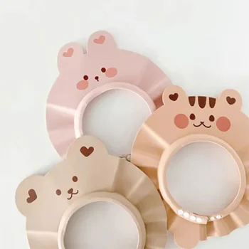 Cuffia per shampoo per bambini regolabile Cappello per lavare i capelli morbidi per bambini Costume da bagno per doccia Cappello per capelli per orecchie per 0-6 anni Cuffia per copricapo per bambini 1
