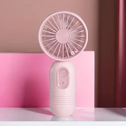 Rechargeable Portable USB Mini Fan with Adjustable Speeds - Ideal for Office, Outdoor, Travel, and Camping (Pink)