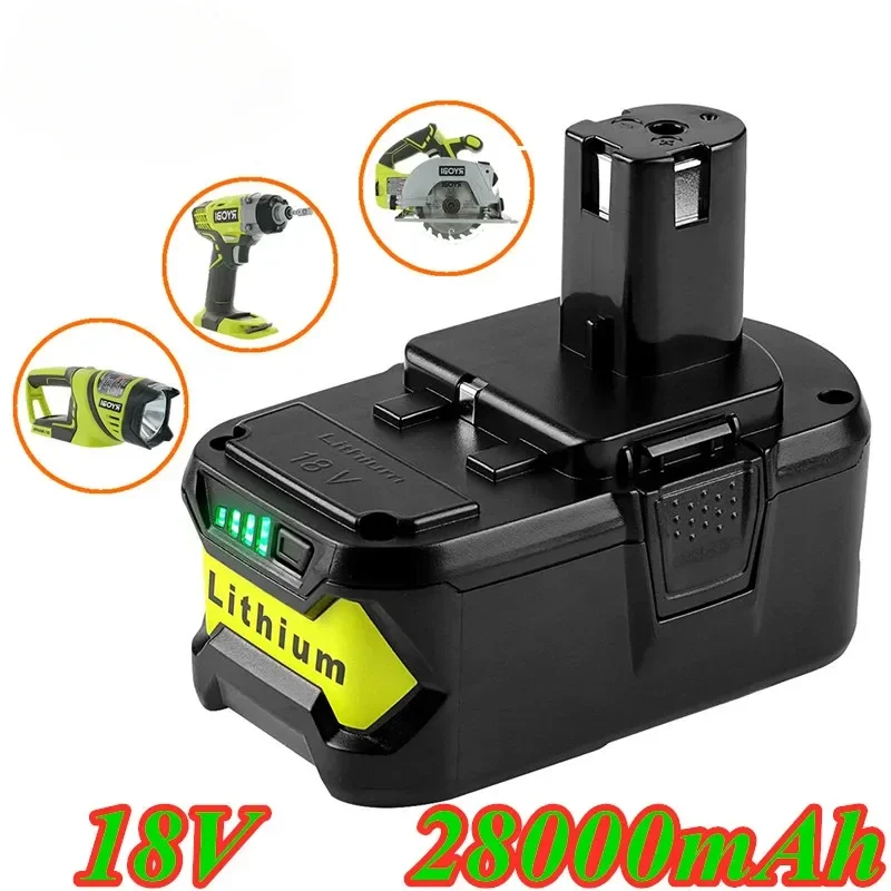 

Литий-ионный аккумулятор высокой емкости 18 в 28000 мАч для Ryobi Hot P108 RB18L40, аккумуляторная батарея для электроинструмента Ryobi ONE