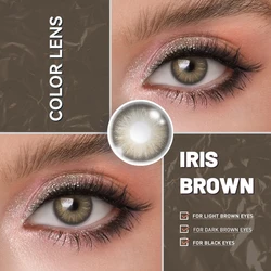 Lalens Iris Green Colored Contact Lenses - Natural Daily Eye Beauty Accessory (Brown)