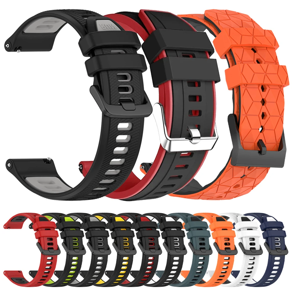 Two-Tone Silicone Strap for Smartwatches - Stylish and Versatile Watch Band Bracelet