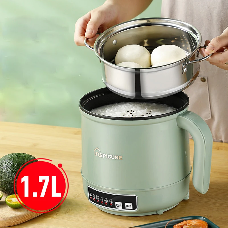 1.8L Electric Mini Rice Cooker Multifunctional Non Stick Pots for Cooking  Portable Multicooker Appliances for Kitchen 110v 220v