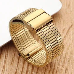 Premium Stainless Steel Quick Release Watch Strap - Universal Metal Bracelet for Men and Women (20mm & 22mm) (Gold)