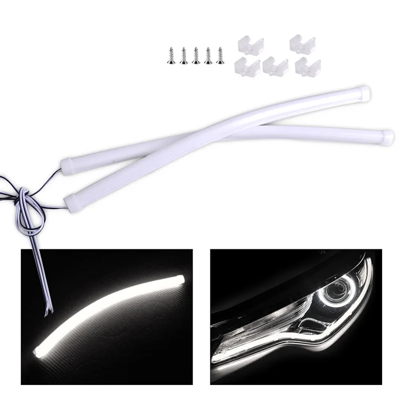 

1piece Car led DRL Daytime Running Light Strip Waterproof 45cm Flexible Soft Tube Guide Headlight LED Strip Lights