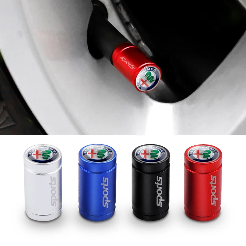 4-Piece Anti-Theft Car Wheel Valve Caps - Premium Auto Accessories