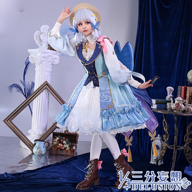 

COSLEE Hot Game Genshin Impact Kamisato Ayaka Lovely Dress Uniform New Skin Cosplay Costume Women Halloween Party Outfit New2023