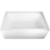 60-Inch Acrylic Alcove Tub with Right Hand Drain,Acrylic construction with fiberglass and resin reinforcement,White 4