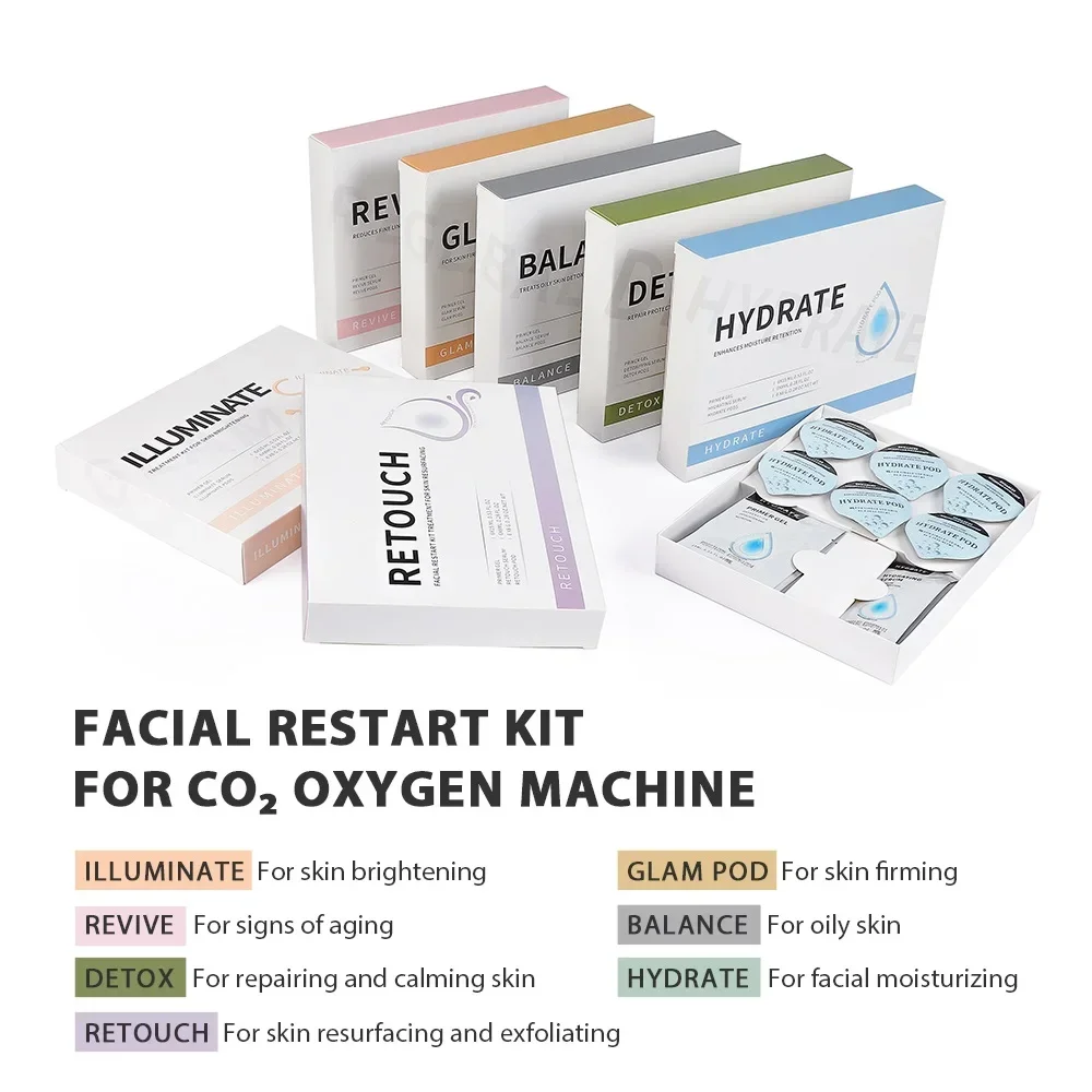 5 pcs Revive Pods Glam Pod co2 Skin Care Gels For Aqua Facial Machine CO2 Serum For Oxygen Bubble Facial SPA Machine 2