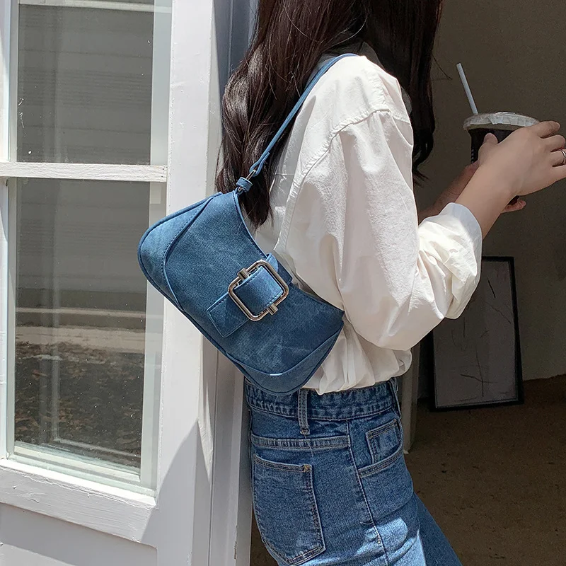 

Female Leather Half Moon Shoulder Hobo Bag Luxury Design Women Underarm Clutch Handbag for Women Small Fashion Saddle Purse