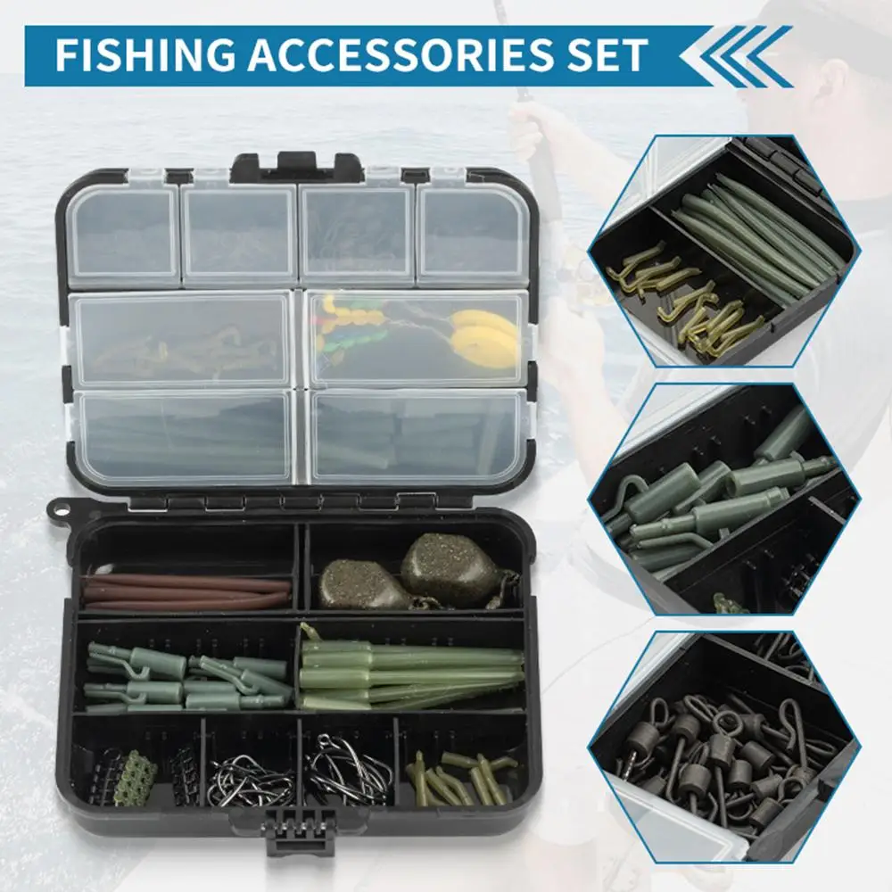 Portable Composable Space Plastic Fishing Tackle Box 2 Layers 12 Individual Spacer Container Bait Hook Tool Storage Case