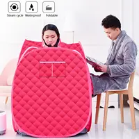 Portable Folding Steam Sauna Cabin Generator SPA Room Tent Box without Steamer for One or Two People Weight Loss Full Body 2