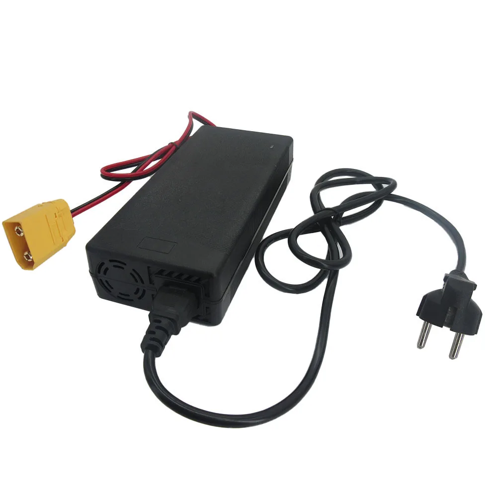 36V 8A 리튬이온 배터리 충전기 42V 리튬 리튬폴리머 10S 36V 30AH 40AH 50AH 에너지 저장 고속 충전기 XT60 XT90 팬 포함