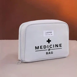 Compact and Stylish First Aid Medicine Organizer (White)