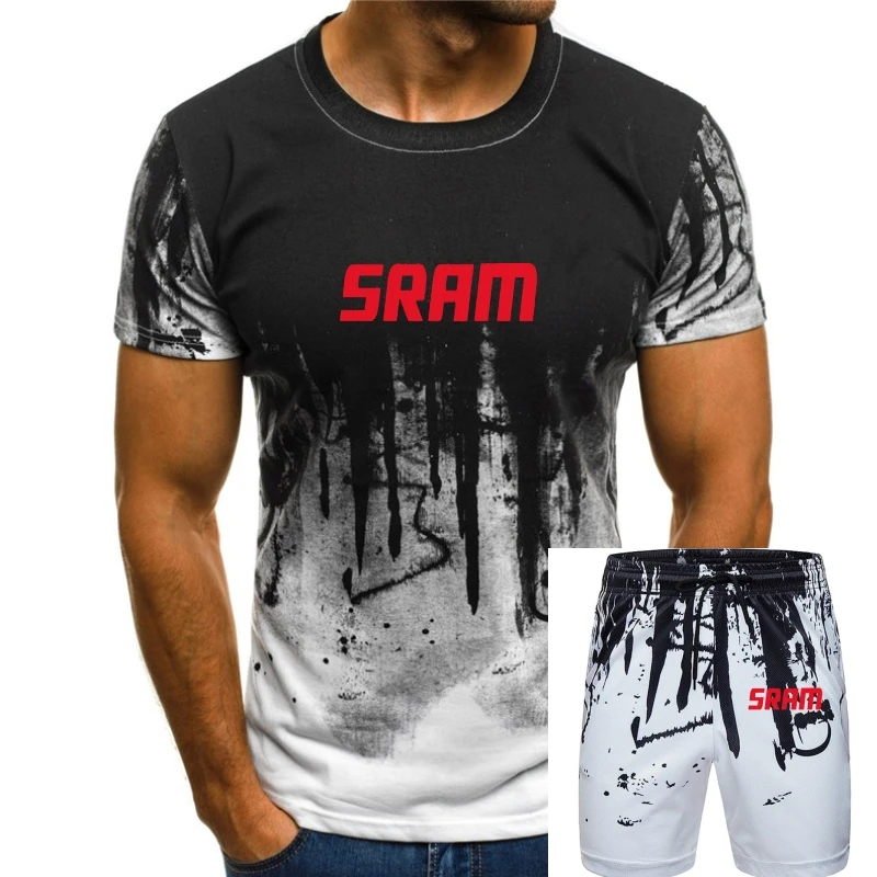 

Мужская модная футболка с логотипом Sram, однотонная серая футболка для велосипеда, женская футболка