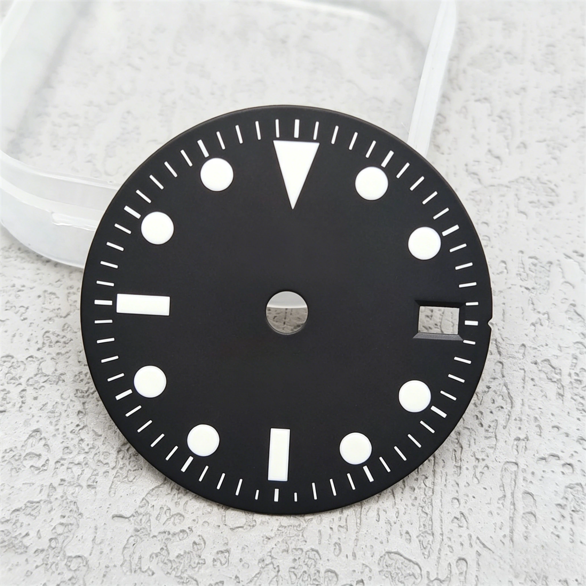 삼각대 HILEGU HL00300625 28.5mm 빈티지 다이얼 그린 루미너스 NH34 또는 NH35 또는 8215 시계 부품 삼각대 액세서리