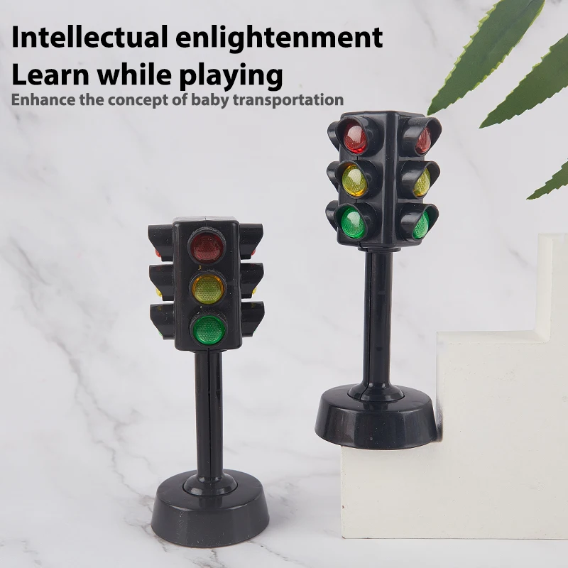 Traffic Lights Toys Parking Lot Scene Models Toy Early Educational Learning Puzzle Traffic Light Toys Boys Girls Gifts