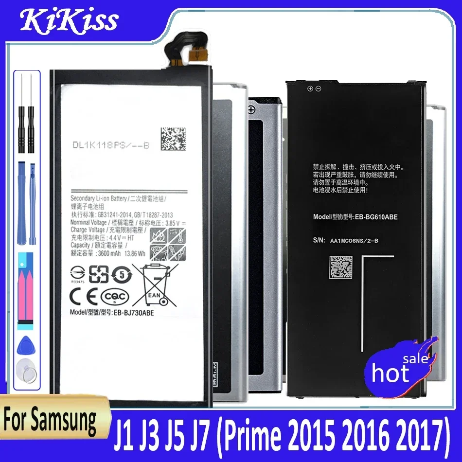 Batteria Eb-Bj510Cbe Per Samsung Galaxy J3 J5 J7 (2015 2016 2017) J510 J510F J510G J2 J1 Core Prime J120F Express 3 Win 2 Duos