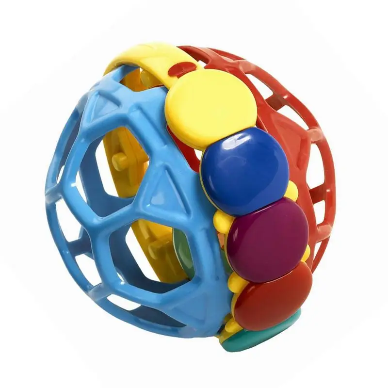 

Детская игрушка-погремушка с шариками, яркие захватывающие игрушки, вращающиеся погремушки, развивающие мячи для детей 0-12 месяцев, Мягкий прорезыватель из ТПУ
