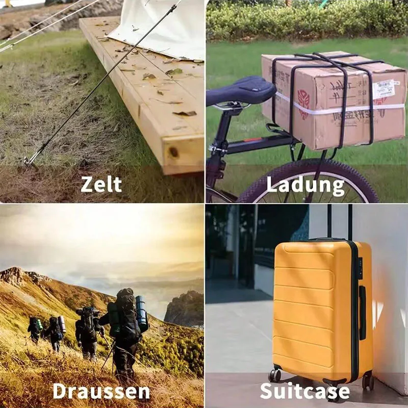 5 Types of Stretch Elastic Ropes Kayak Tying Ropes Roof Luggage Fixing Ropes Camping and Hiking Accessories