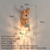 86LIGHT Contemporary Rabbit Wall Lamp Creative Living Room Bedroom Study Villa Hotel Children's Room Aisle LED Decoration Light 2