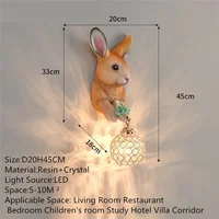86LIGHT Contemporary Rabbit Wall Lamp Creative Living Room Bedroom Study Villa Hotel Children's Room Aisle LED Decoration Light 2