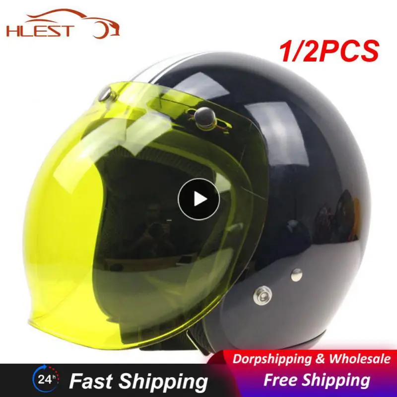 

1/2PCS Japan Tech Universal moto helmet Bubble shield flip up helmet windshield UV 400 sunshield for helmets
