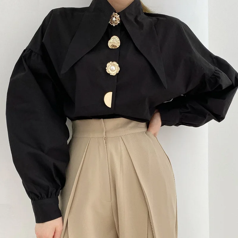 Elegant White Long Sleeved Office Lady Blouse