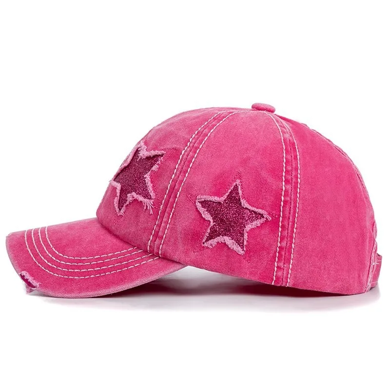 Baseball Cap Retro baseball cap Female spring and summer Korean version of the big head circumference face duckling cap