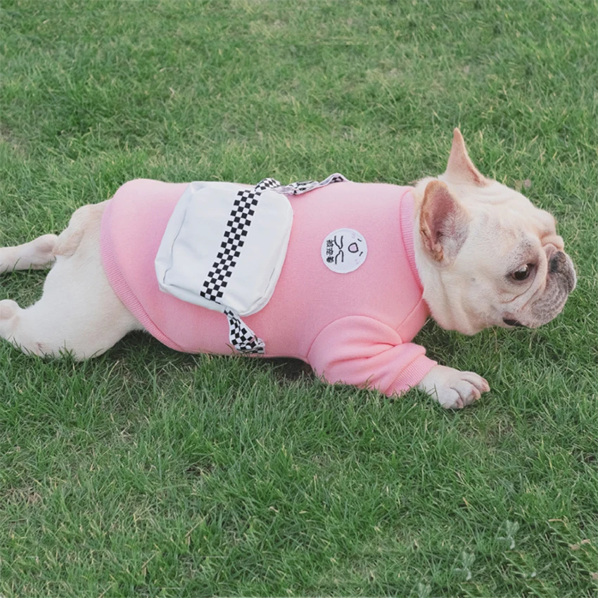 

FunPets Fashionable Pet Clothes Teddy Schnauzer Do Hoodie with Messenger Bag Warm Soft Pet Hoodie Stylish Pet Supplies