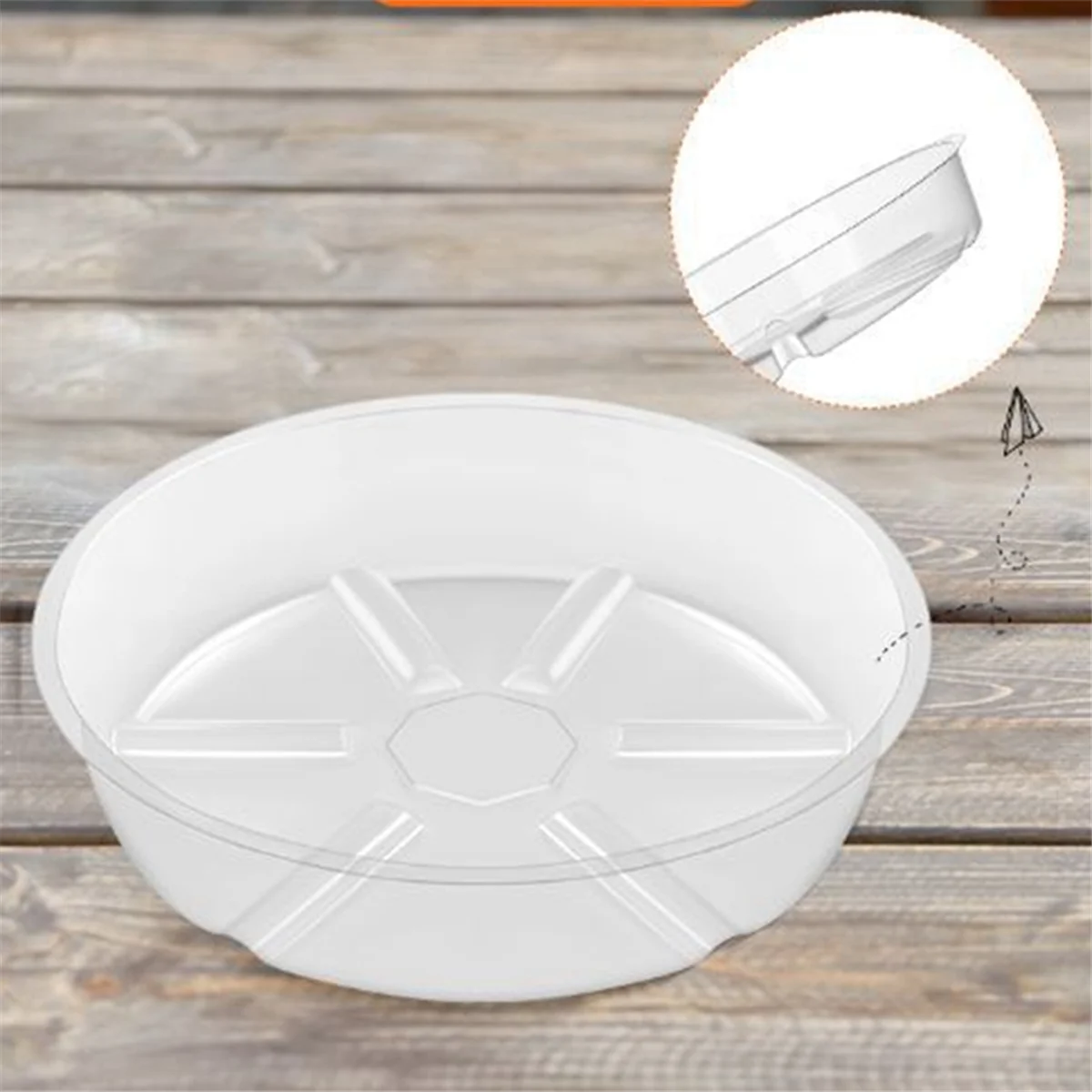 thumbnail image 2 of 4 Pcs Plant Saucers Clear Round Plants Flower Pot Tray Reusable Planter Tray – Buy The Best Products In The Online Store 2 of 14