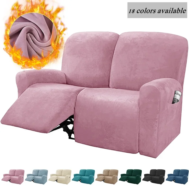 

1/2 Seater Recliner Sofa Cover Elastic Velvet Relax Armchair Slipcover All-inclusive Lazy Boy Chair Covers Furniture Protector