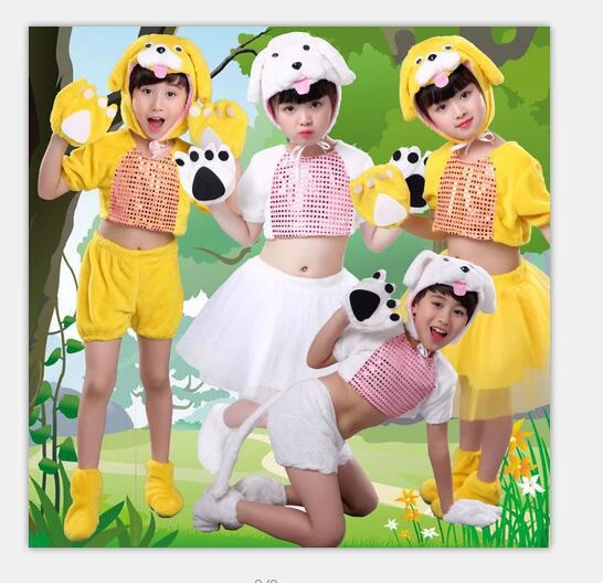Children Kids Cartoon Animal Costumes Clothing Dog Tutu Gift Choir Students  Animals Jumpsuit Boy Girl Cosplay Halloween - Cosplay Costumes - AliExpress