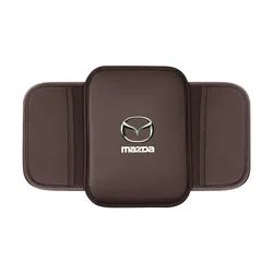 Car Armrest Box Protector Pad - Central Console Cushion Cover (Brown)