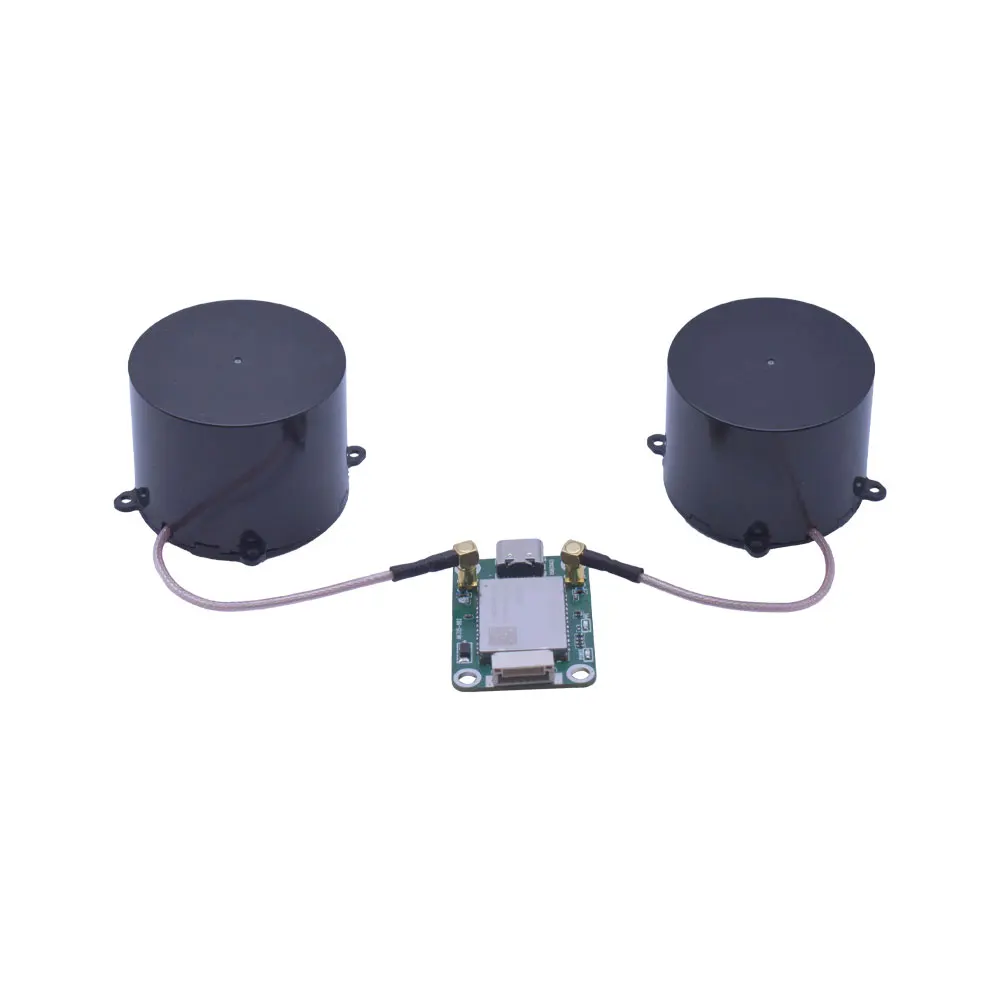 Kit radio UM982 GPS RTK centimétrique AK316-AK711 connecté à un trépied, récepteur GNSS haute précision en usage