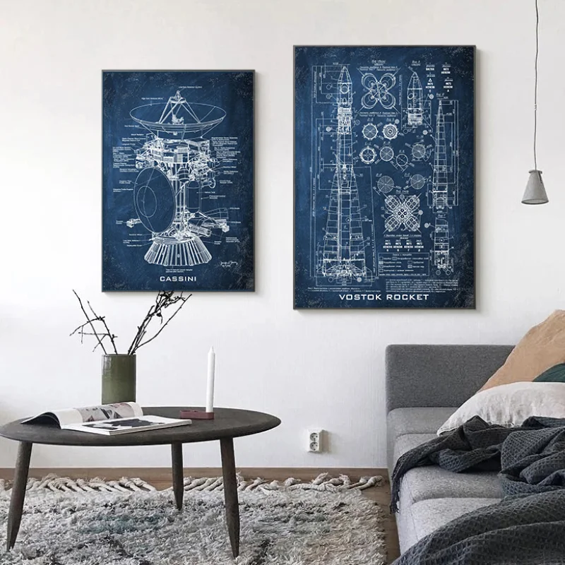 Affiche Avec Un Vaisseau Spatial Dans Un Style Plat Grande Fusée Spatiale Colorée Sur Le Fond De