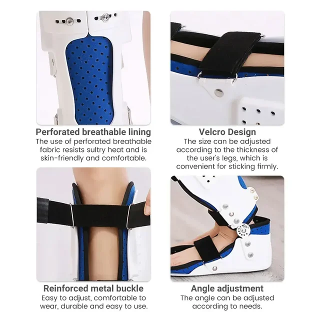 Ankle Brace Foot Drop Corrector Ankle Joint Varus Valgus Calf Fracture Fixer Breathable Leg Feet Support Left Right 4