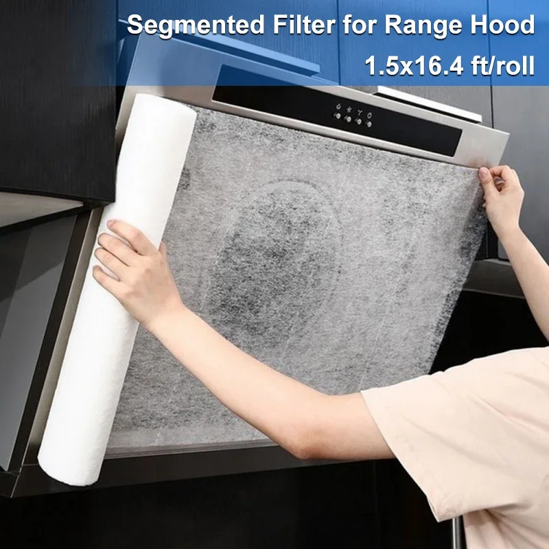 Cooker Hood Filter Range Hood Filter Kitchen Filter Paper 46cmx5M Kitchen Oil Filter Paper Non-woven Absorbing Paper Anti Oil Cotton Filters Cooker Hood Extractor Fan Protection Filter