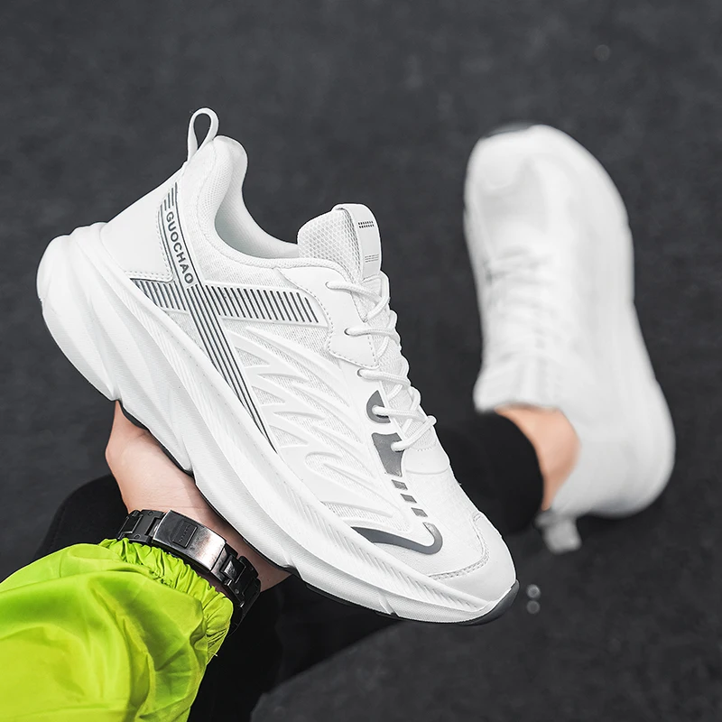 Men's Comfortable Casual Sneakers, Soft and Comfortable Upper, Fabric Lining with Cloth Insole, Breathable Lace-Up Round-Toe Sneakers for All Seasons, Sporty Style