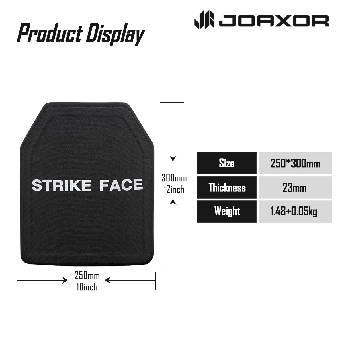 JOAXOR 10X12 Genuine ISO NIJ II Super Light Hard Armor Plate Bulletproof Plate For Personal Defense Bulletproof Protecti