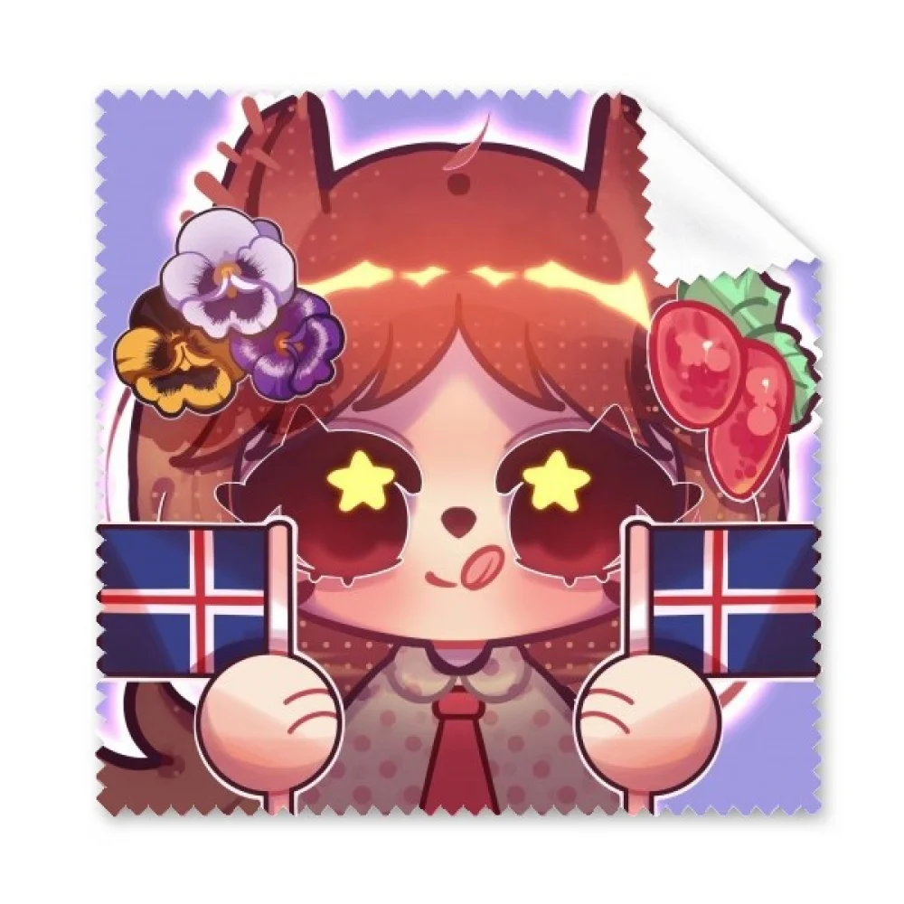 

Squirrel Iceland Flag Pansy Cleaning Cloth Phone Screen Glasses Cleaner 5pcs