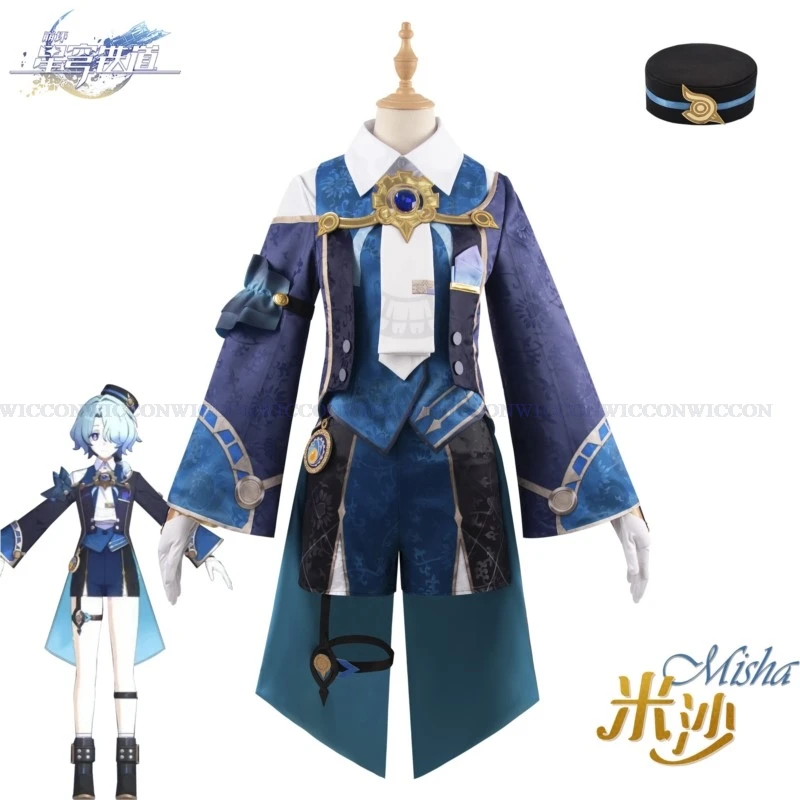 

Game Honkai: Star Rail Cosplay Misha Cosplay Costume Misha Wig Women Men Halloween Party Role Play Suit Shoes Uniforms Full Set