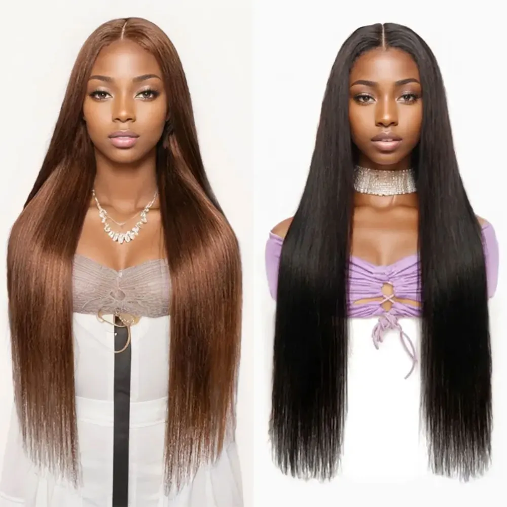 180 Density Lace Wigs Straight 2x6 Lace Closure Wig Deep Part Pre Plucked Melt All Skins Invisible HD Human Hair Closure Wigs