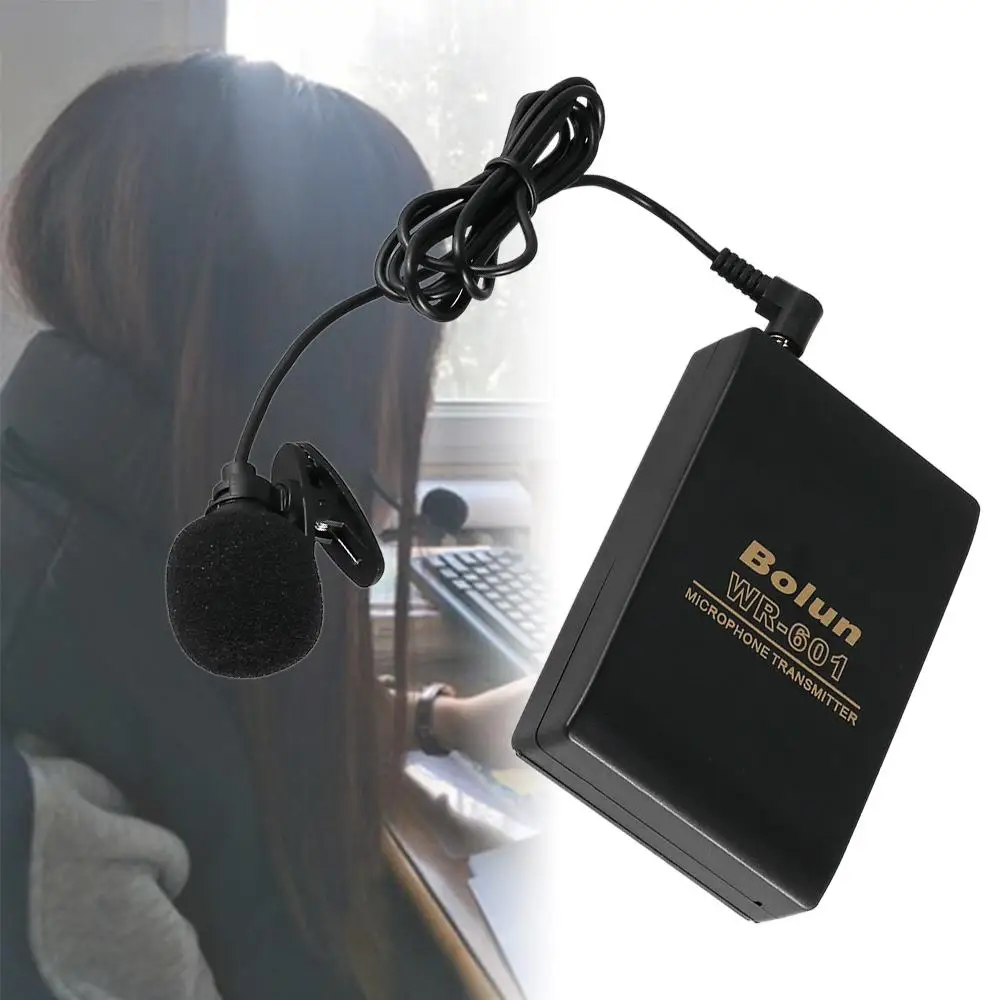 휴대용 스피커 스피치 클립 마이크 시스템 무선 마이크 FM 송신기 수신기 라발리에 핀 마이크